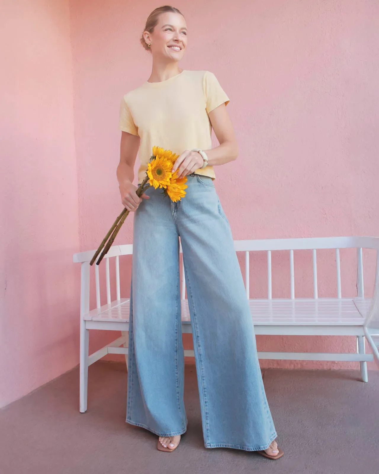Ravyn Wide Leg Jean in Light Wash sold by Splendid product image thumbnail 2