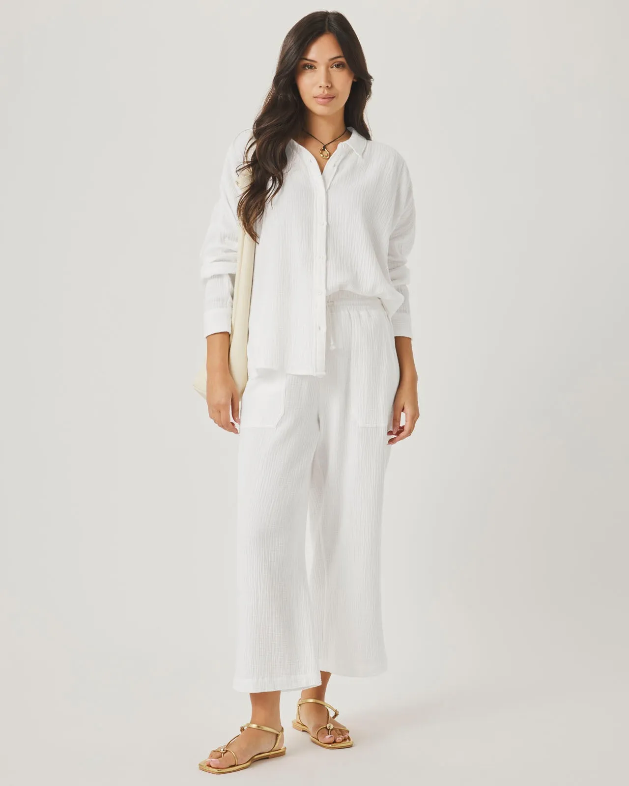 Ava Gauze Button Down sold by Splendid product image thumbnail 3