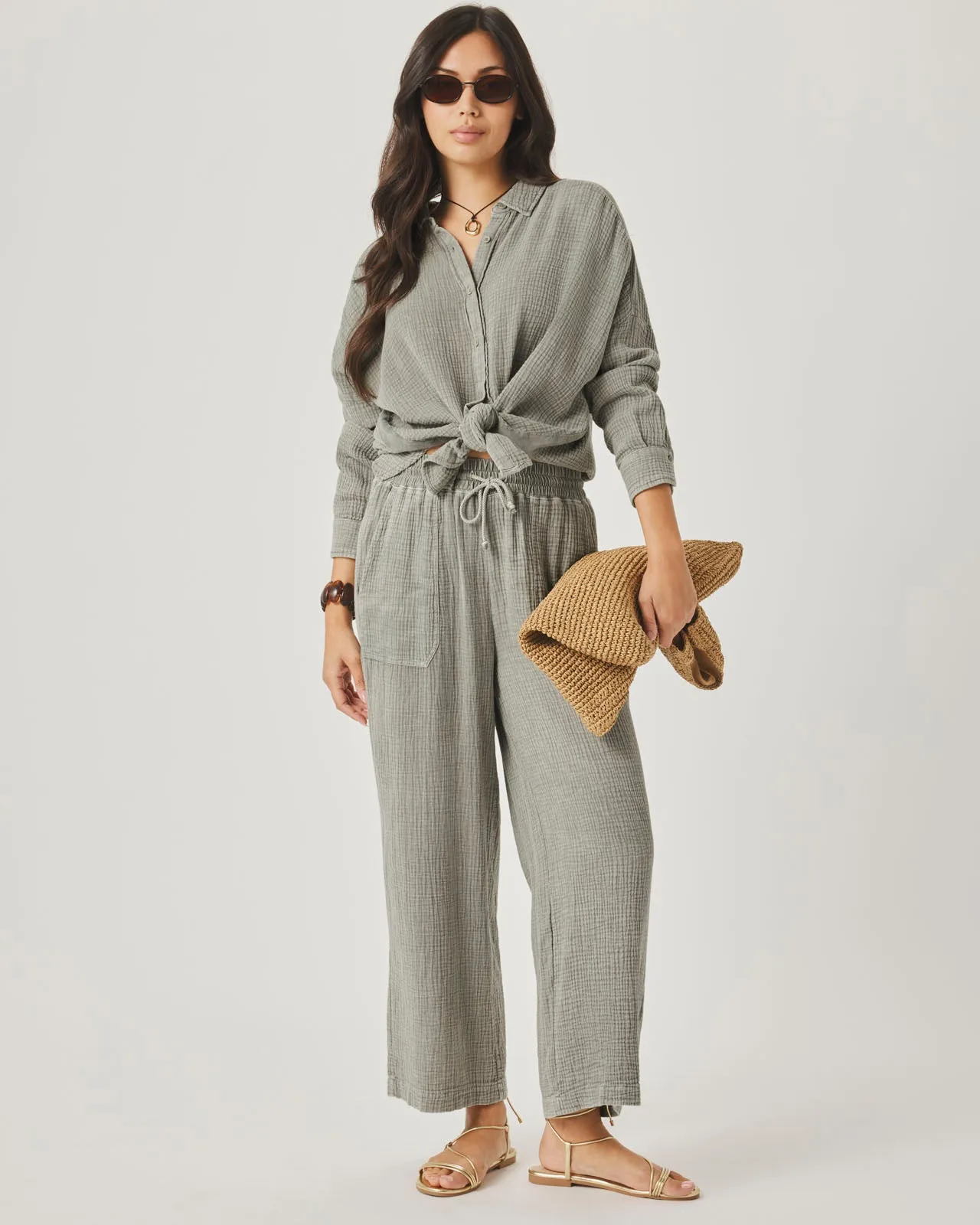 Ava Gauze Button Down sold by Splendid product image thumbnail 4