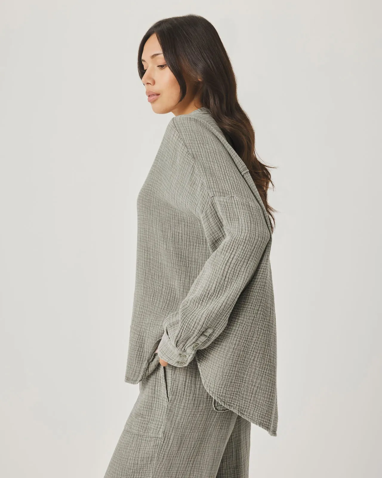 Ava Gauze Button Down sold by Splendid product image thumbnail 5