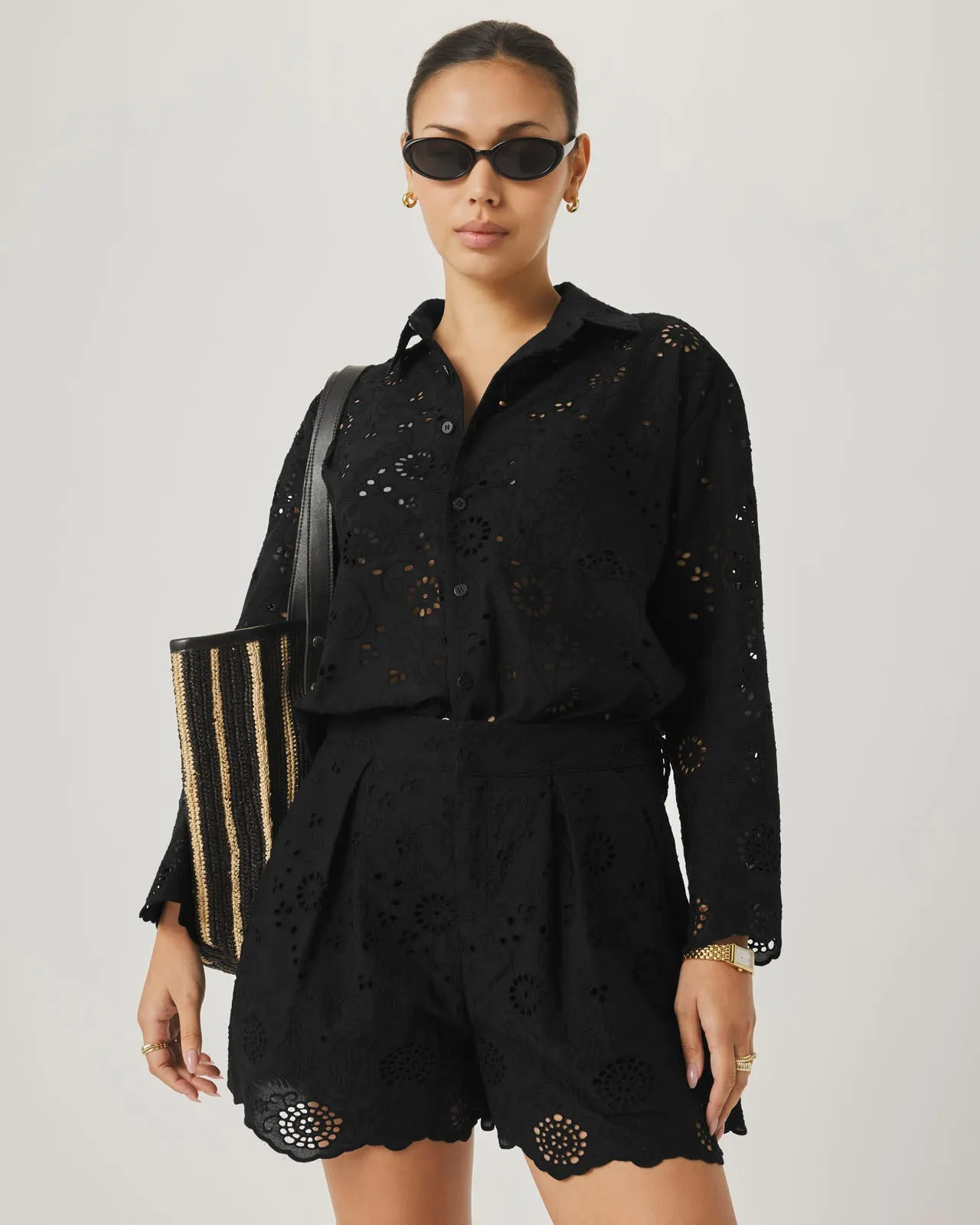 Splendid x @Cellajaneblog Eyelet Short sold by Splendid