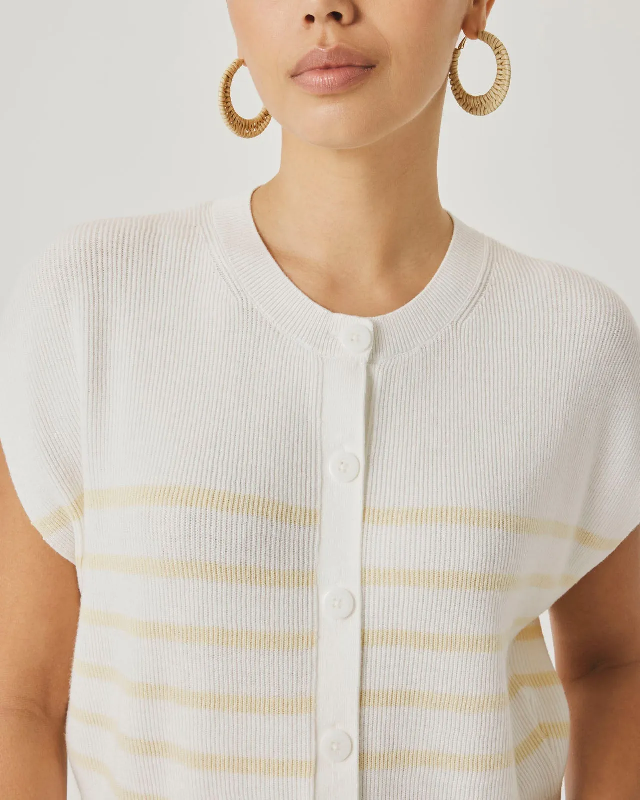 Splendid x @Cellajaneblog Sleeveless Striped Cardi sold by Splendid product image thumbnail 5