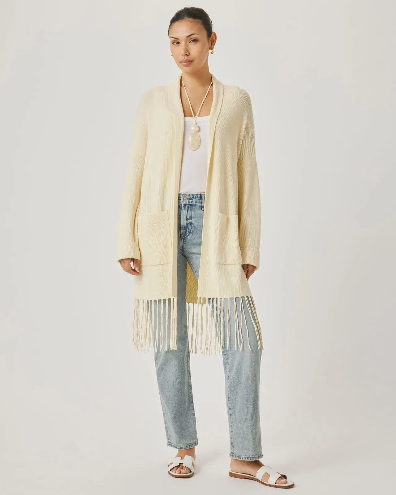 Splendid x @Cellajaneblog Fringe Open Cardi sold by Splendid product image thumbnail 4