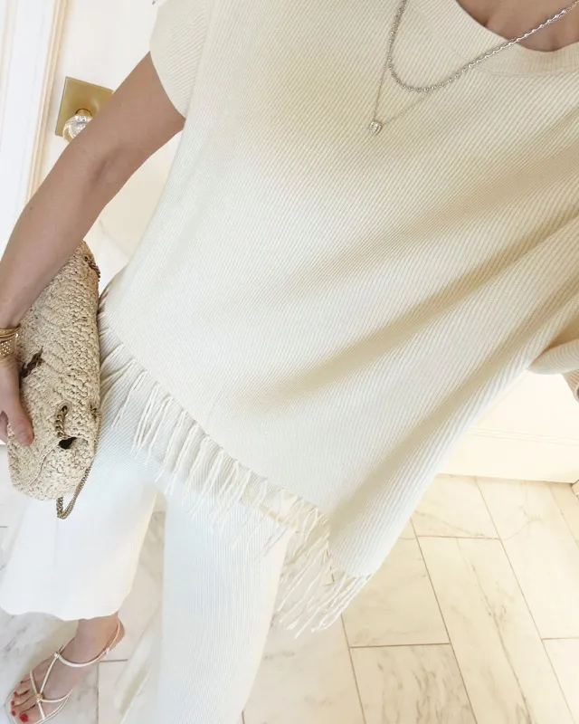 Splendid x @Cellajaneblog Fringe Sweater made by Splendid