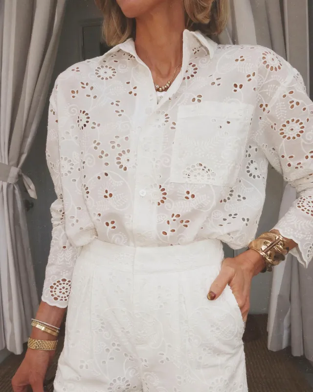 Splendid x @Cellajaneblog Eyelet Button Down sold by Splendid