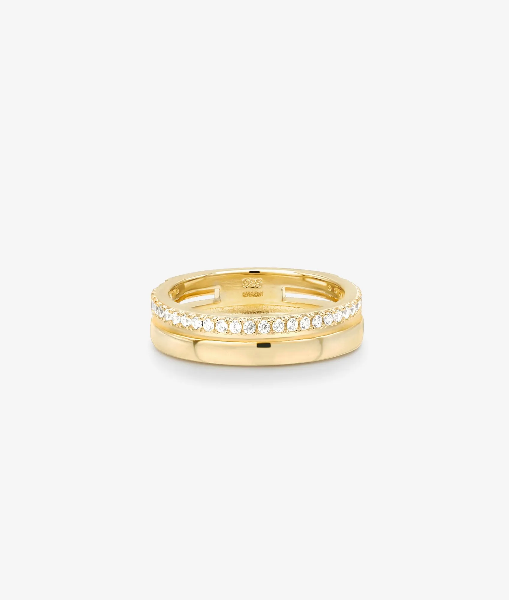 SHASHI Two Row Pave Ring sold by Splendid
