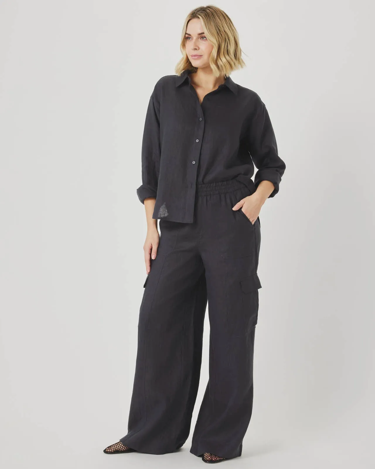 Stella Linen Cargo Pant sold by Splendid product image thumbnail 3