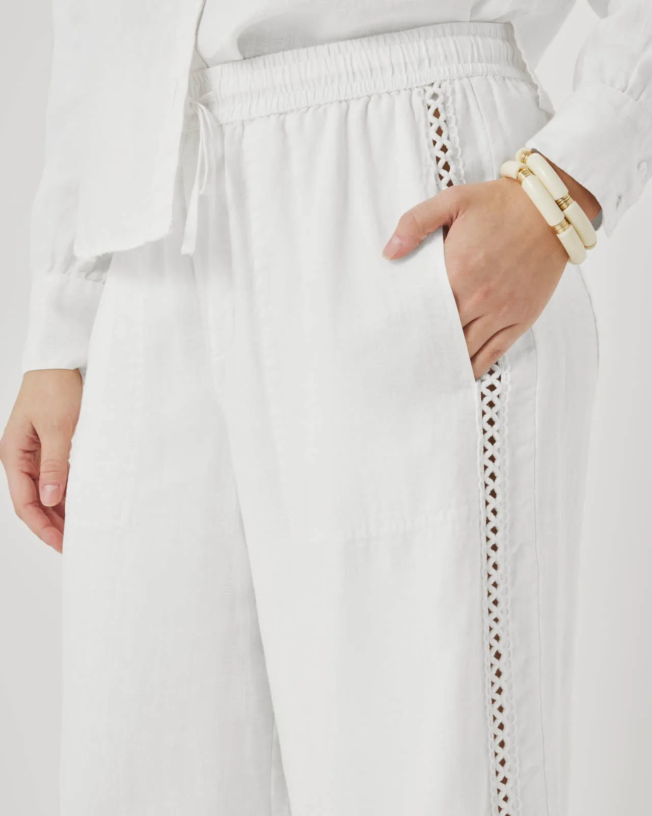 Stella Linen Trim Pant sold by Splendid product image thumbnail 3
