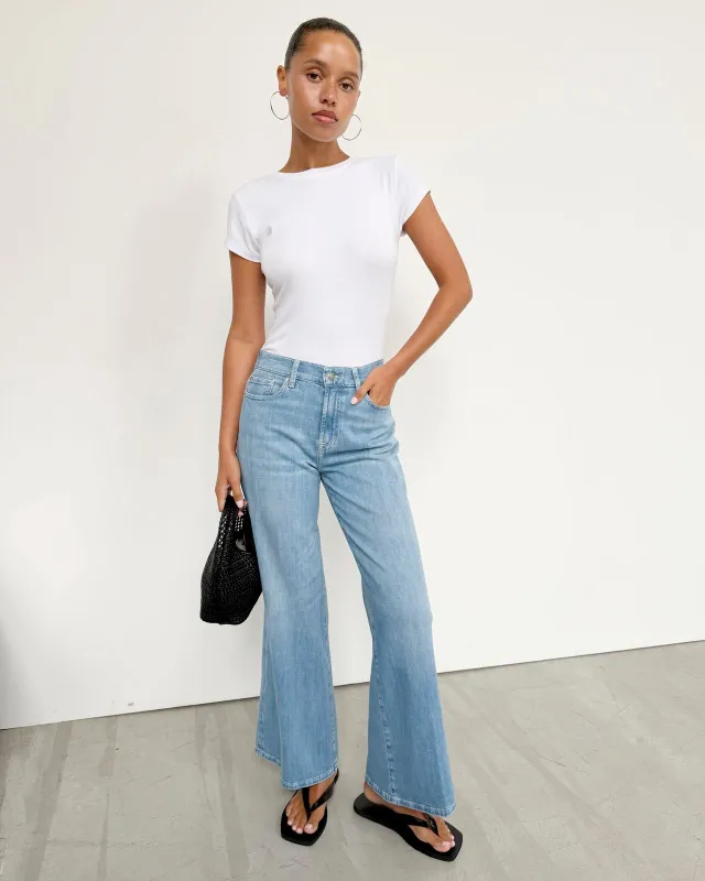 Slim Palazzo Ankle Jean in Light Wash made by Splendid