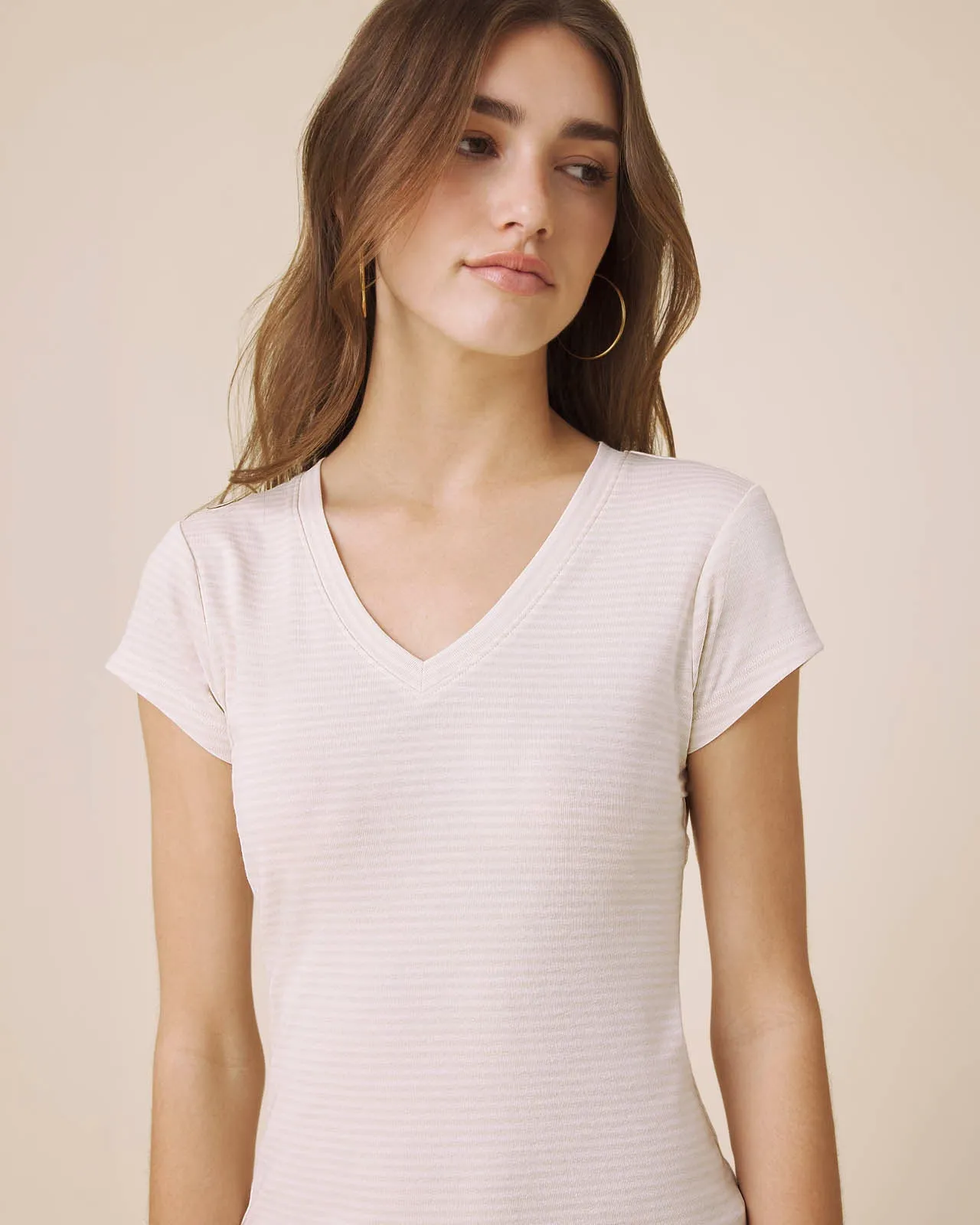 Josie Stripe V-Neck Tee sold by Splendid product image thumbnail 4