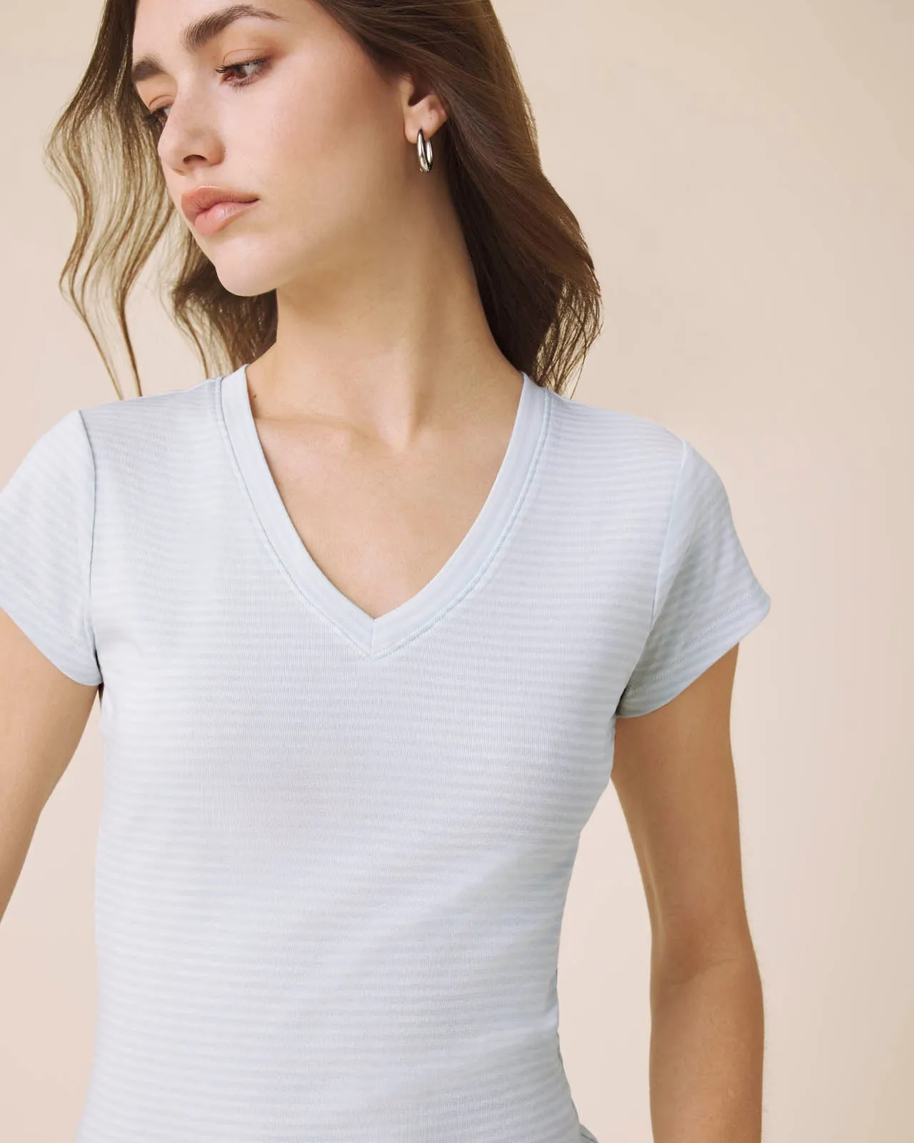 Josie Stripe V-Neck Tee sold by Splendid product image thumbnail 2