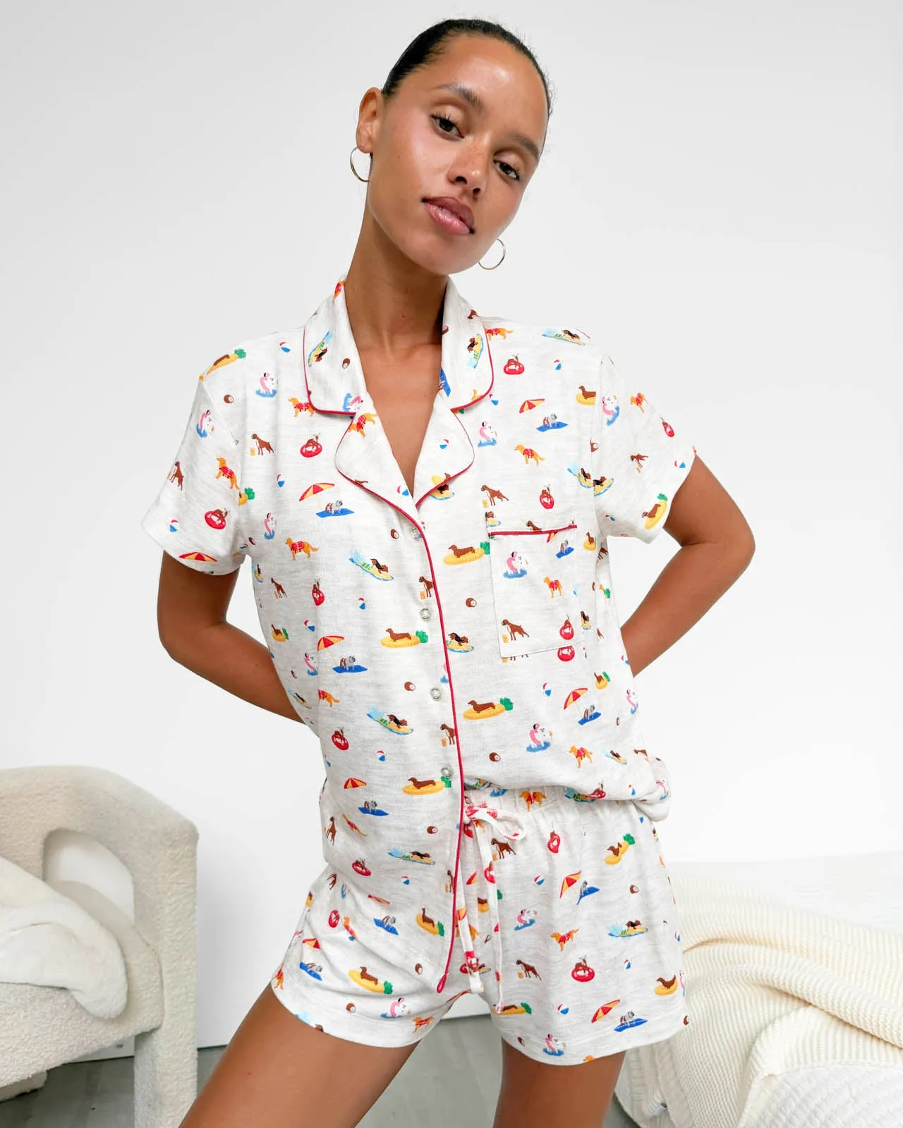 Beach Dogs Flora Pillowsoft Short Set sold by Splendid