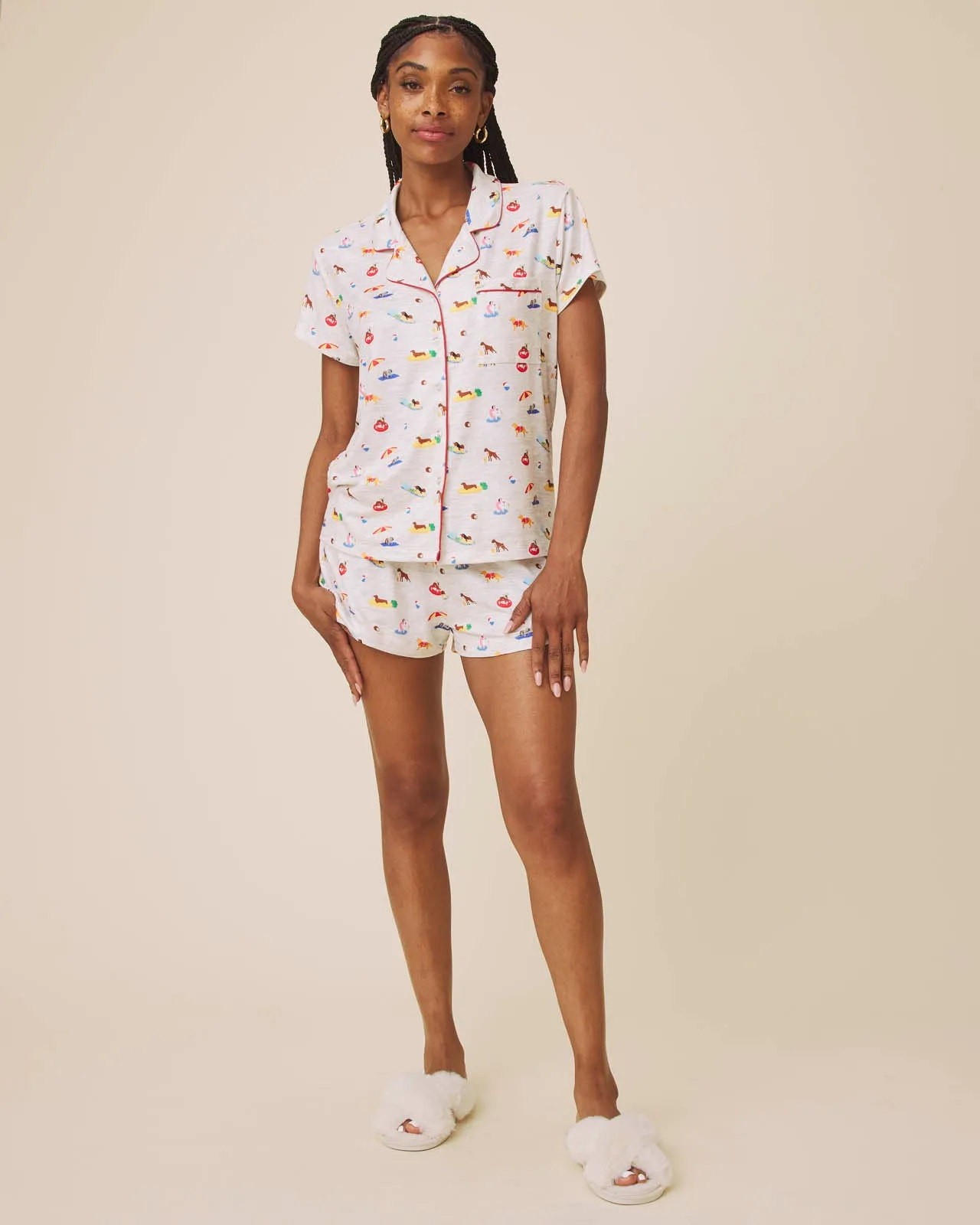 Beach Dogs Flora Pillowsoft Short Set sold by Splendid product image thumbnail 3