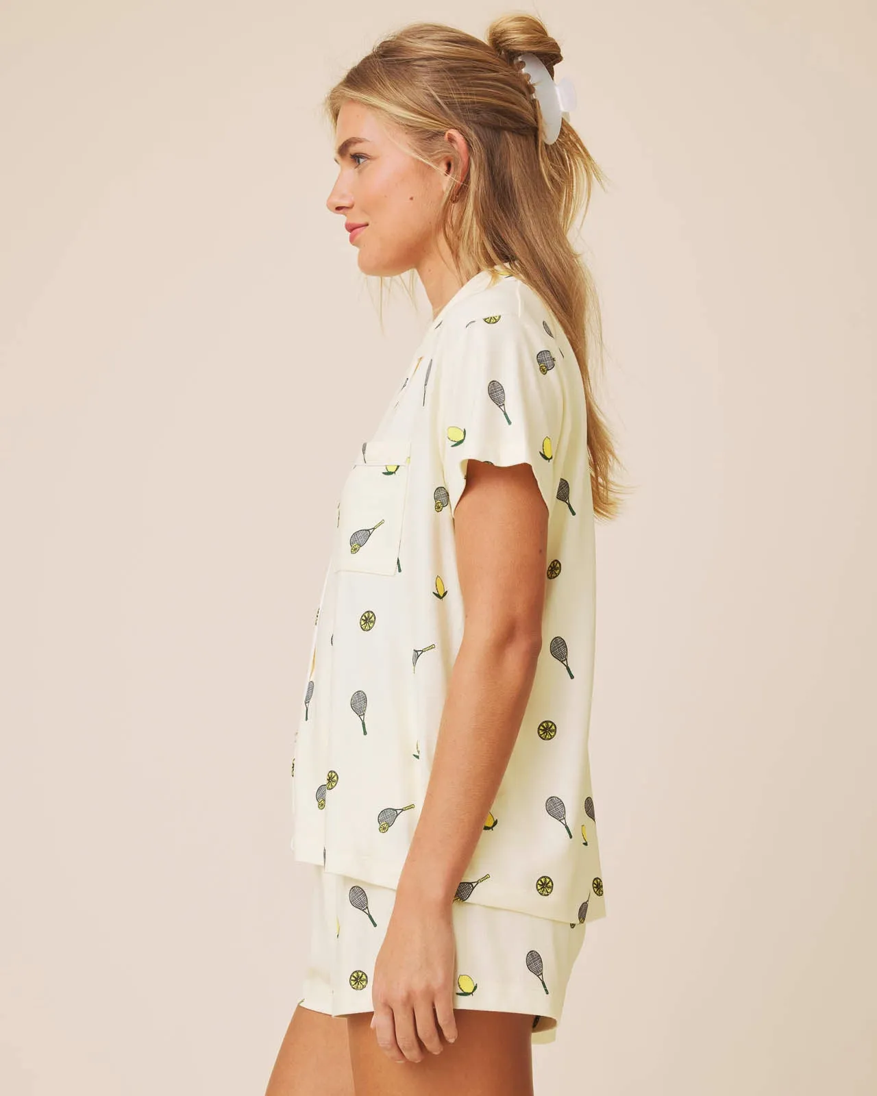 Lemon Tennis Flora Pillowsoft Short Set sold by Splendid product image thumbnail 4