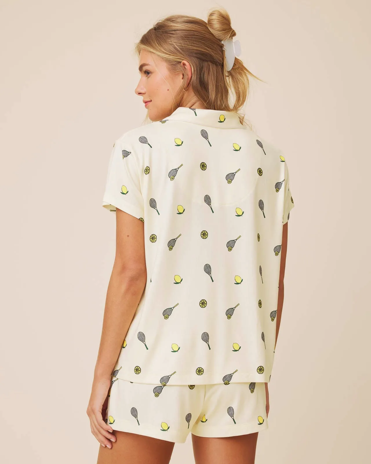 Lemon Tennis Flora Pillowsoft Short Set sold by Splendid product image thumbnail 5