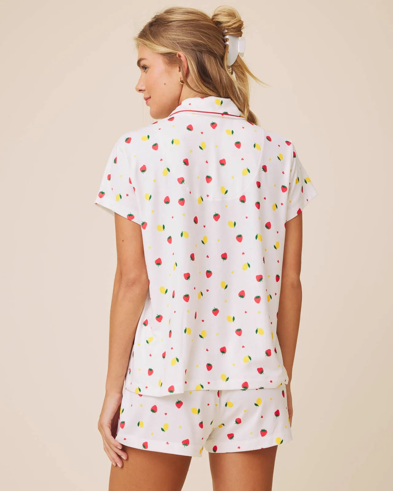 Strawberry Lemonade Flora Pillowsoft Short Set sold by Splendid product image thumbnail 5