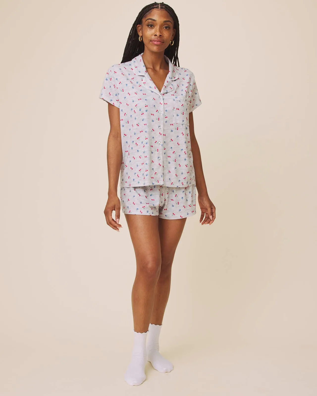 Tossed Fruit Flora Pillowsoft Short Set sold by Splendid product image thumbnail 3