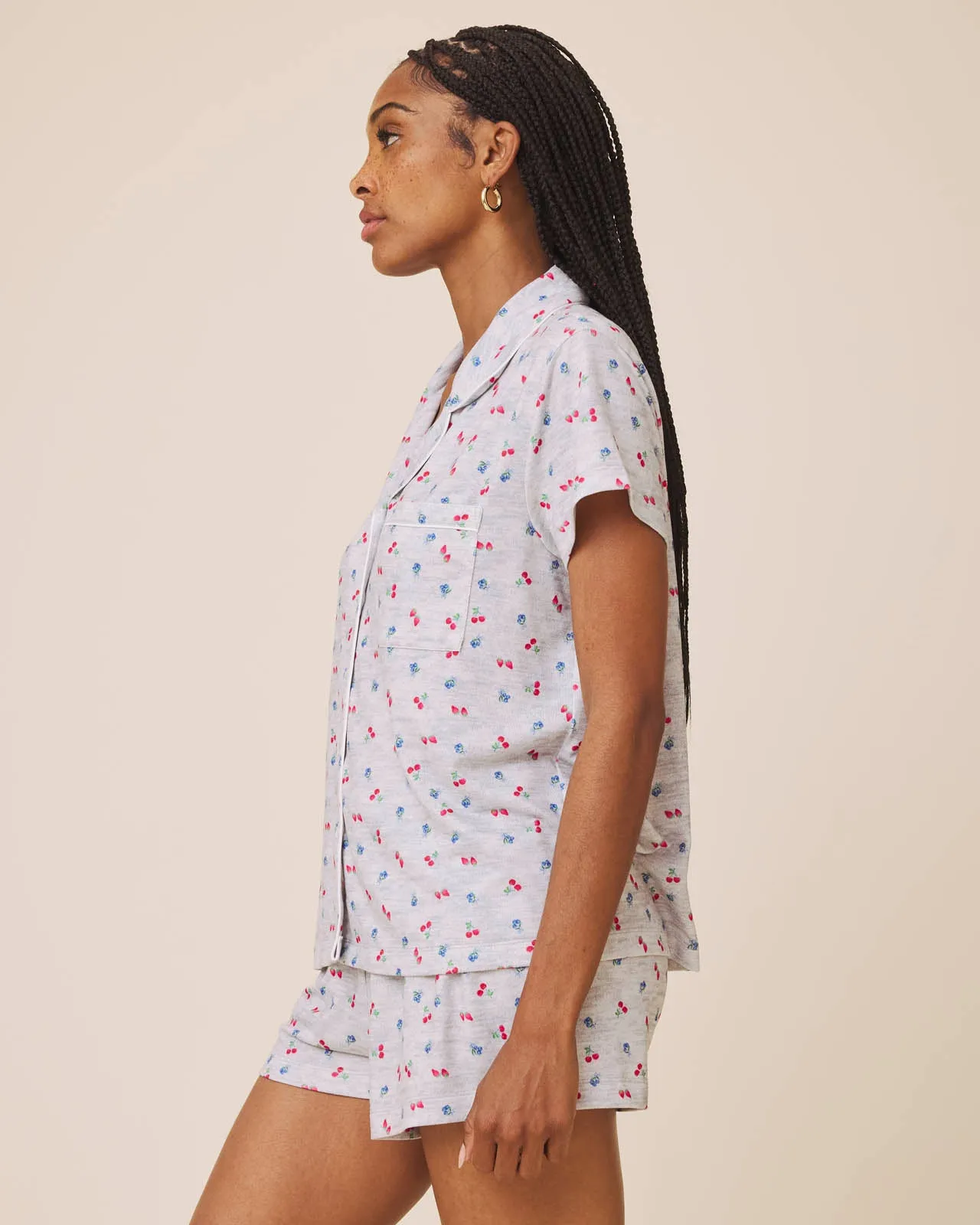 Tossed Fruit Flora Pillowsoft Short Set sold by Splendid product image thumbnail 4