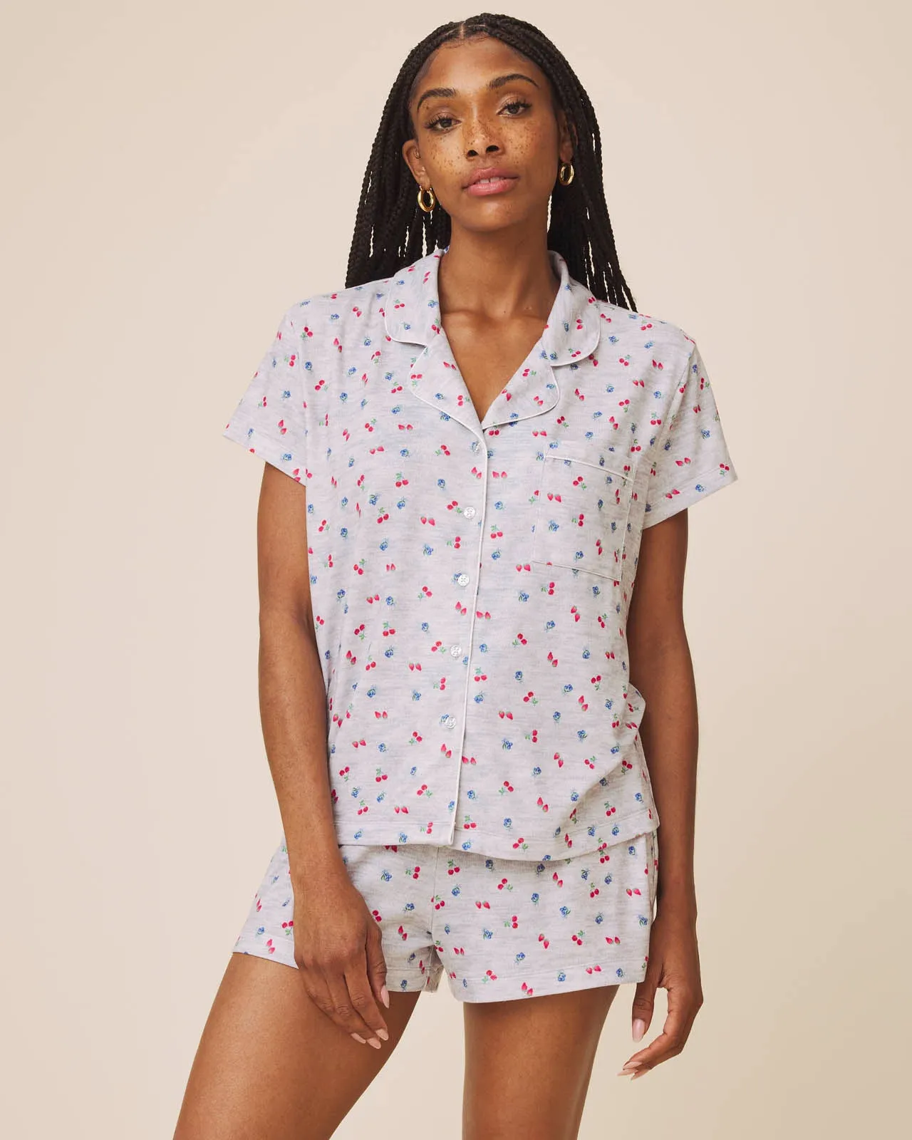 Tossed Fruit Flora Pillowsoft Short Set sold by Splendid product image thumbnail 2