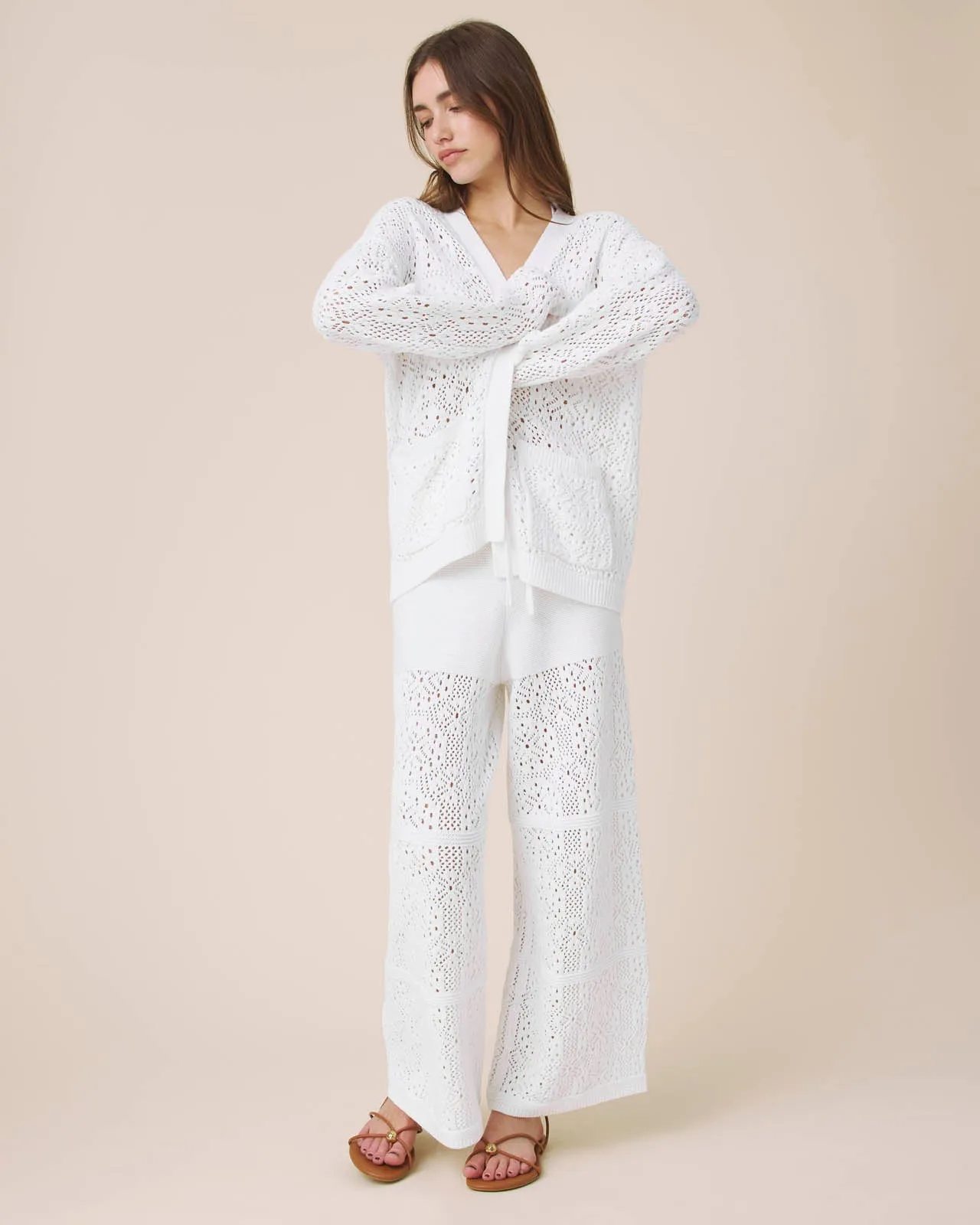 Beckham Crochet Open Cardigan sold by Splendid product image thumbnail 2