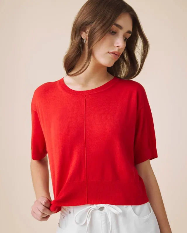 Erica Short Sleeve Sweater made by Splendid