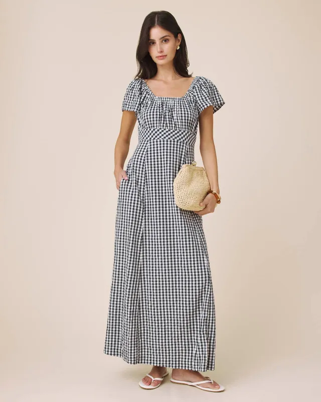 Gigi Gingham Puff Sleeve Dress made by Splendid