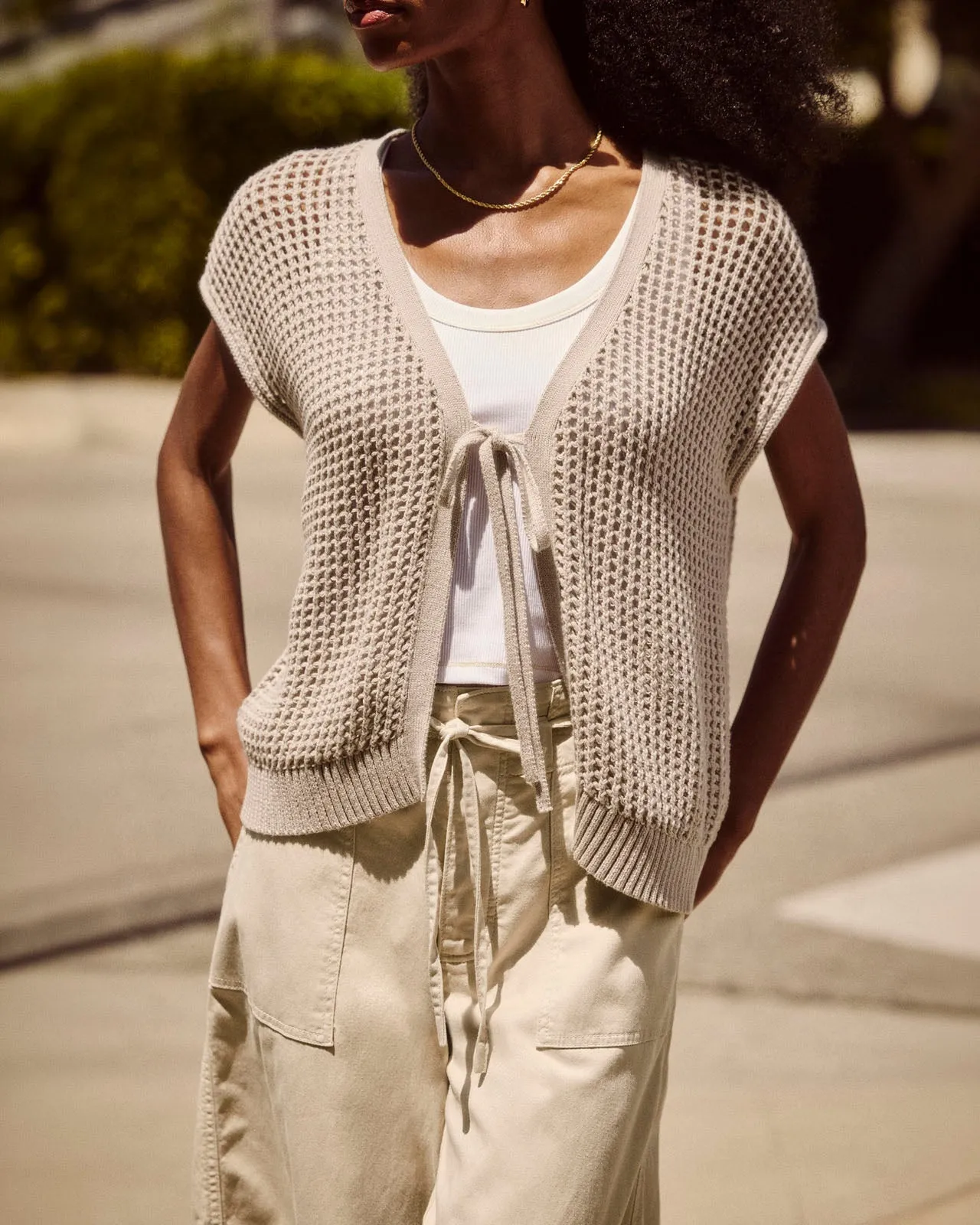 Simona Tie Front Cardigan sold by Splendid