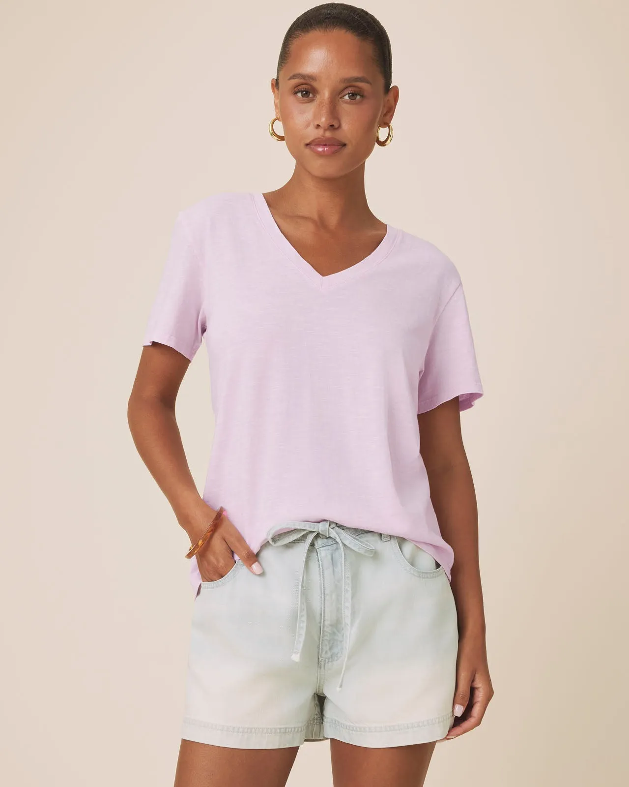 Louisa Boyfriend V-Neck Tee sold by Splendid product image thumbnail 2