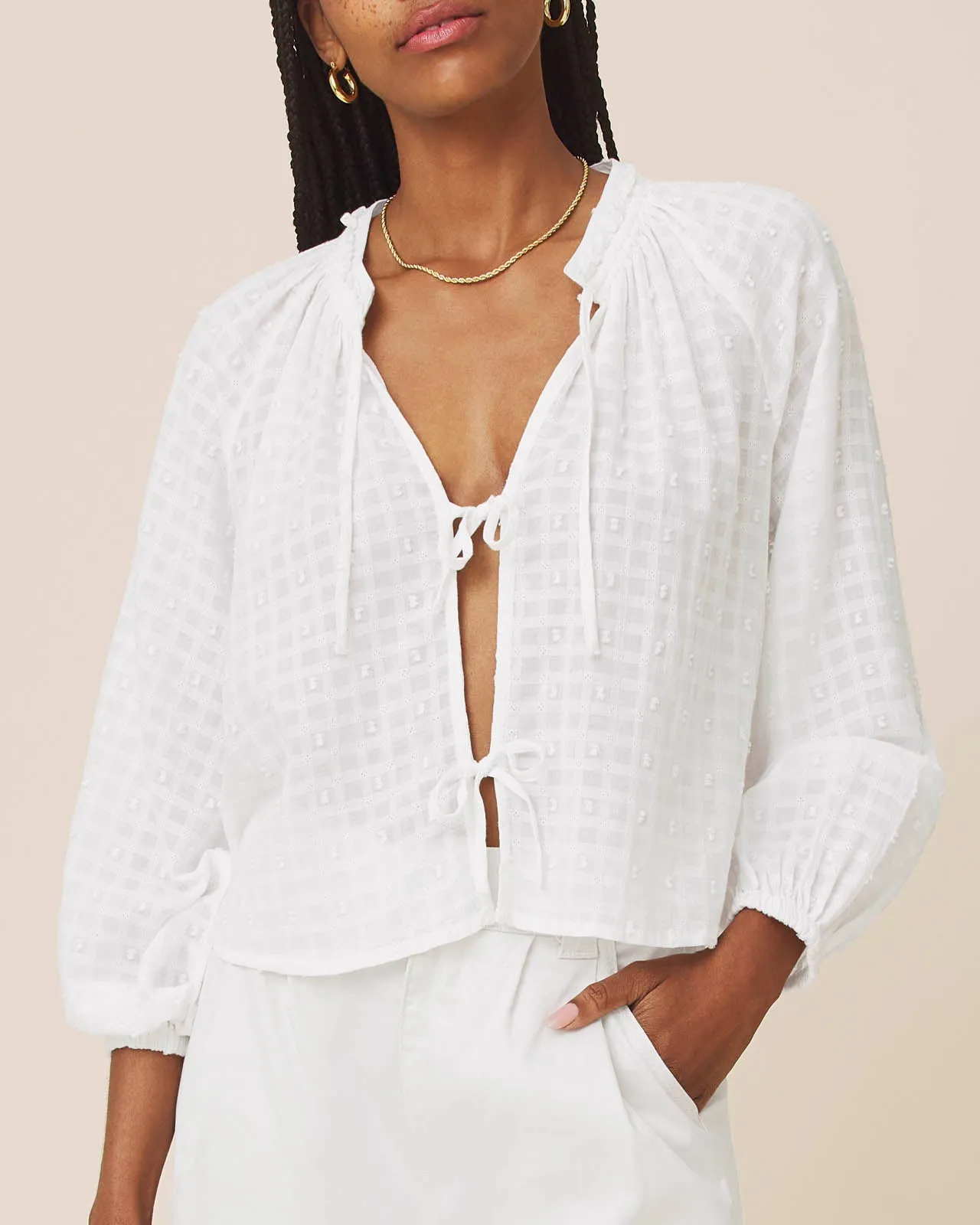 Fleur Tie-Front Top sold by Splendid product image thumbnail 2