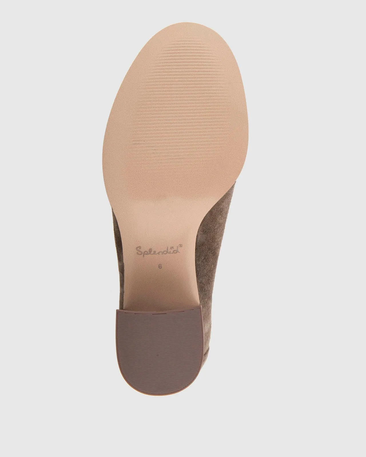 Martha Suede Heeled Loafer in Taupe Grey sold by Splendid product image thumbnail 4