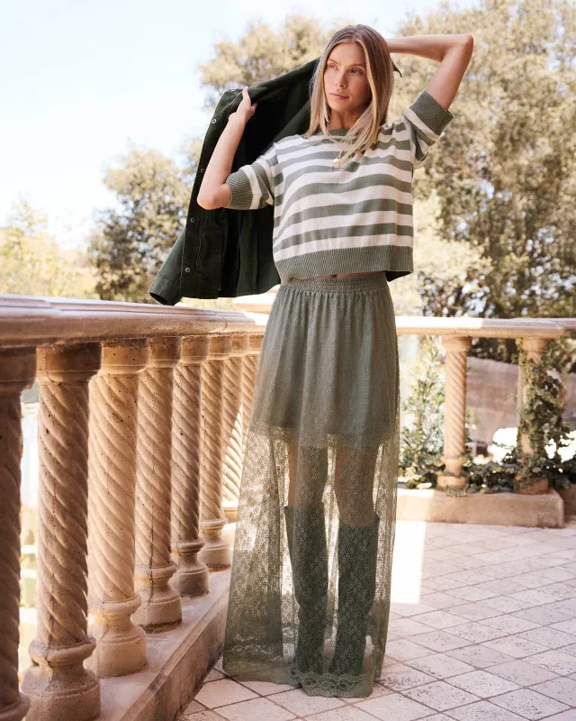 Georgie Short Sleeve Stripe Sweater made by Splendid