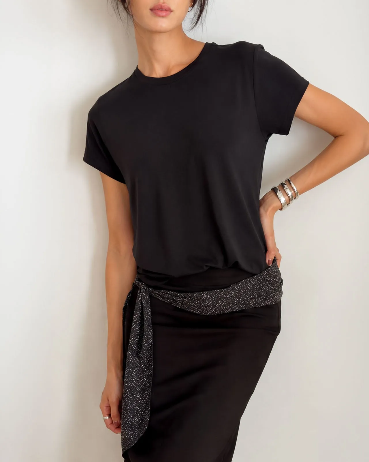 Splendid x @Chrisellelim: The Chriselle Tee & Scarf Set sold by Splendid product image thumbnail 5