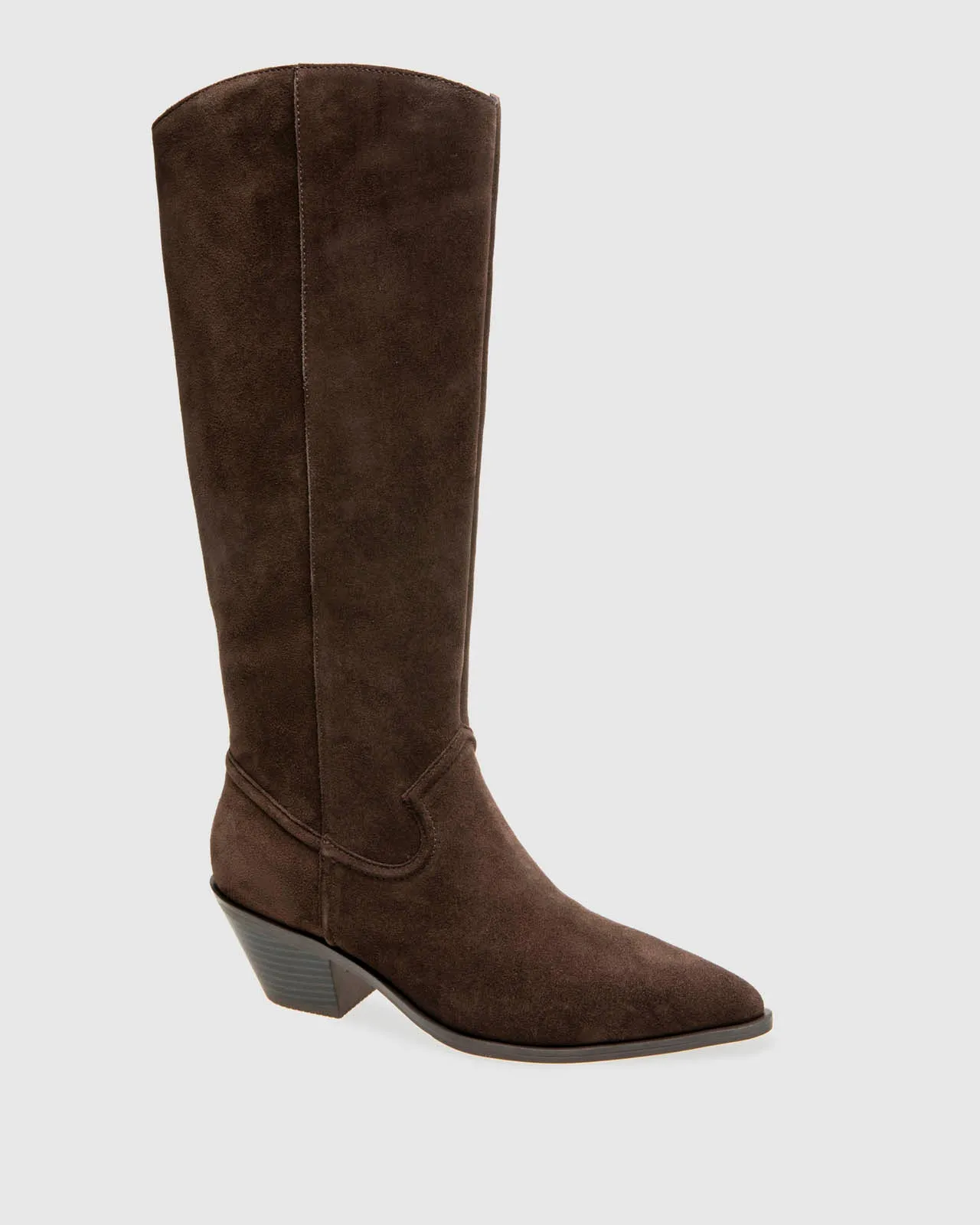 Amirah Western Suede Boot in Spice sold by Splendid