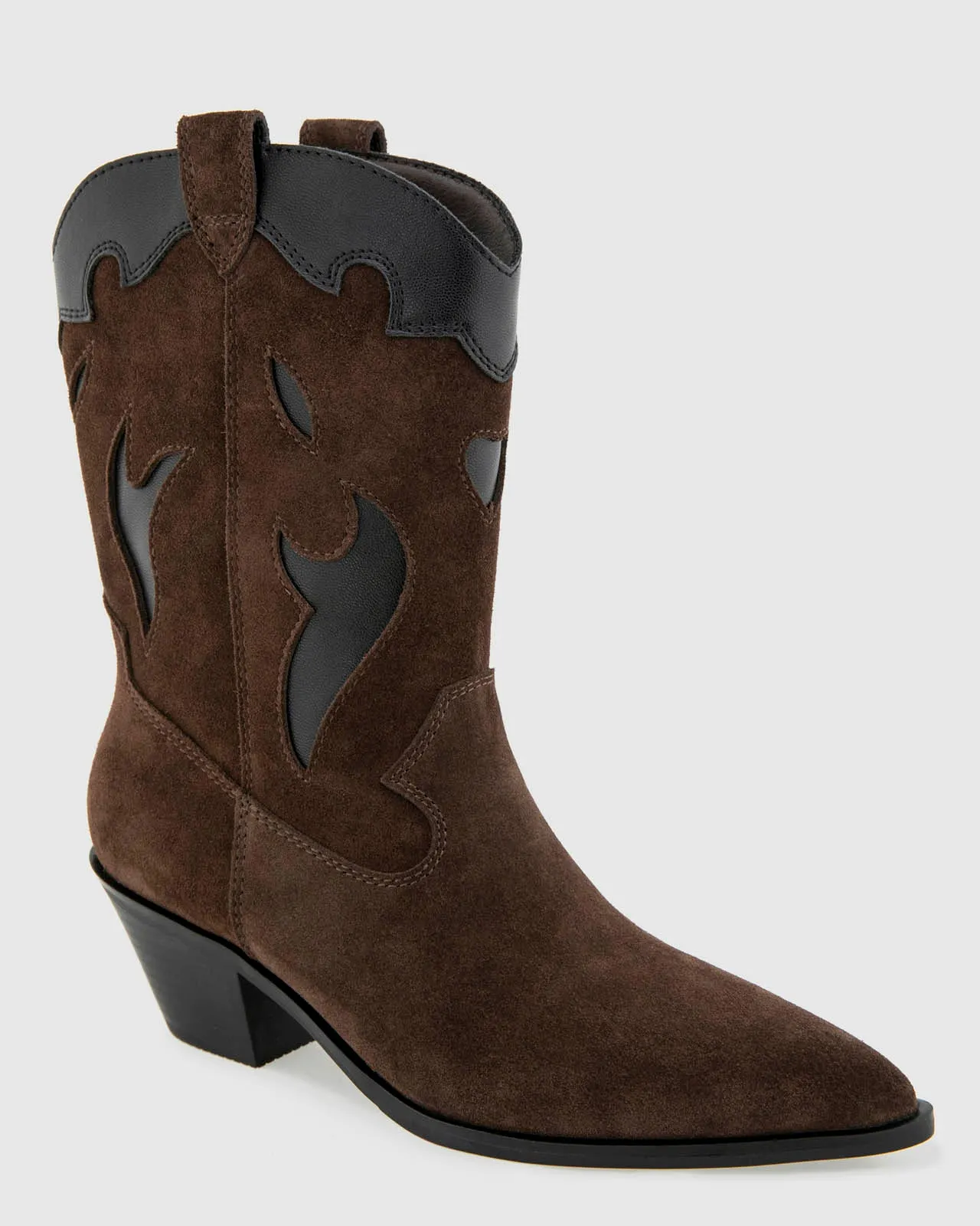 Angel Western Suede Bootie in Spice sold by Splendid