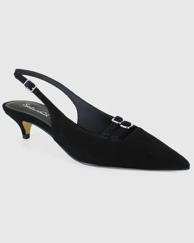 Vivi Kitten Heel in Black made by VIDA