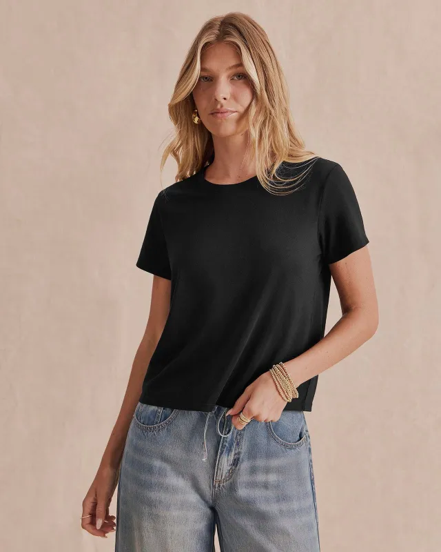 Skye Burnout Short Sleeve Tee made by Splendid