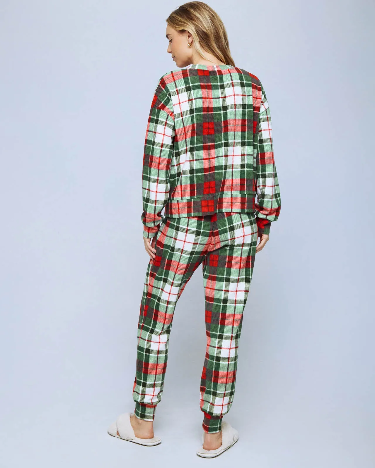 Holiday Plaid Marna Waffle Thermal PJ Set sold by Splendid product image thumbnail 4