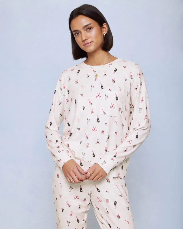 Christmas Cocktail Marna Pillowsoft PJ Set made by Splendid