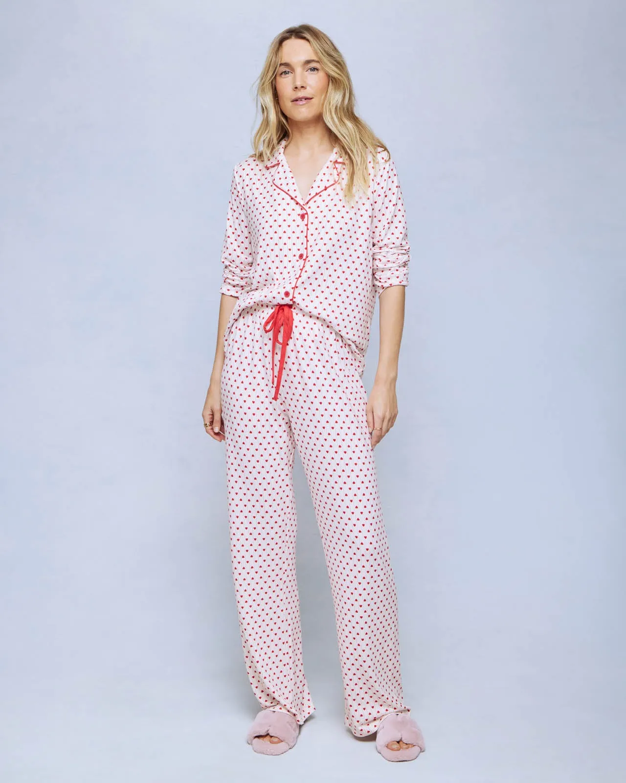 Holiday Hearts Pillowsoft Pant and Long Sleeve Set sold by Splendid product image thumbnail 3