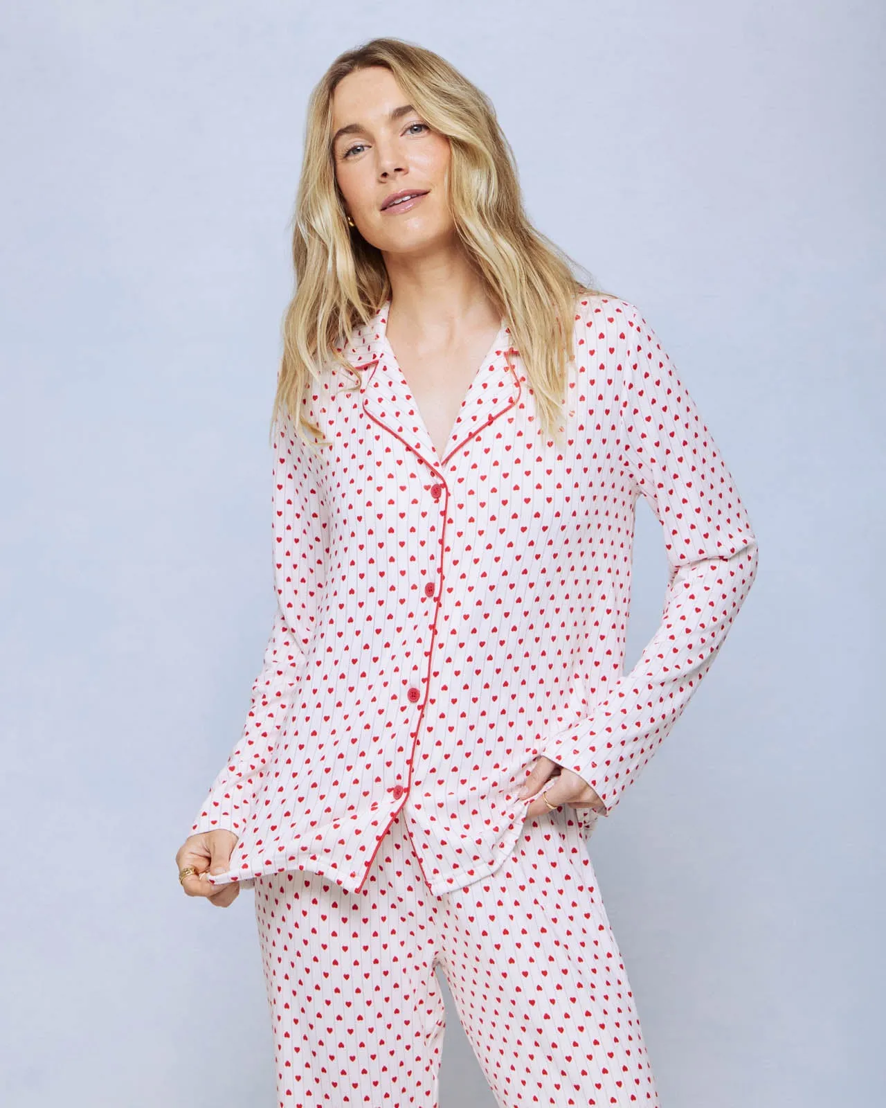 Holiday Hearts Pillowsoft Pant and Long Sleeve Set sold by Splendid