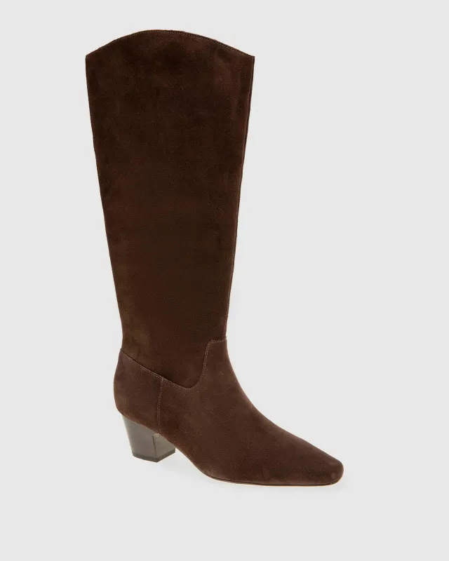 Joanne Suede Boot in Spice made by VIDA