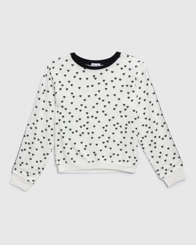 Girls Mini Hearts Sweatshirt sold by Splendid