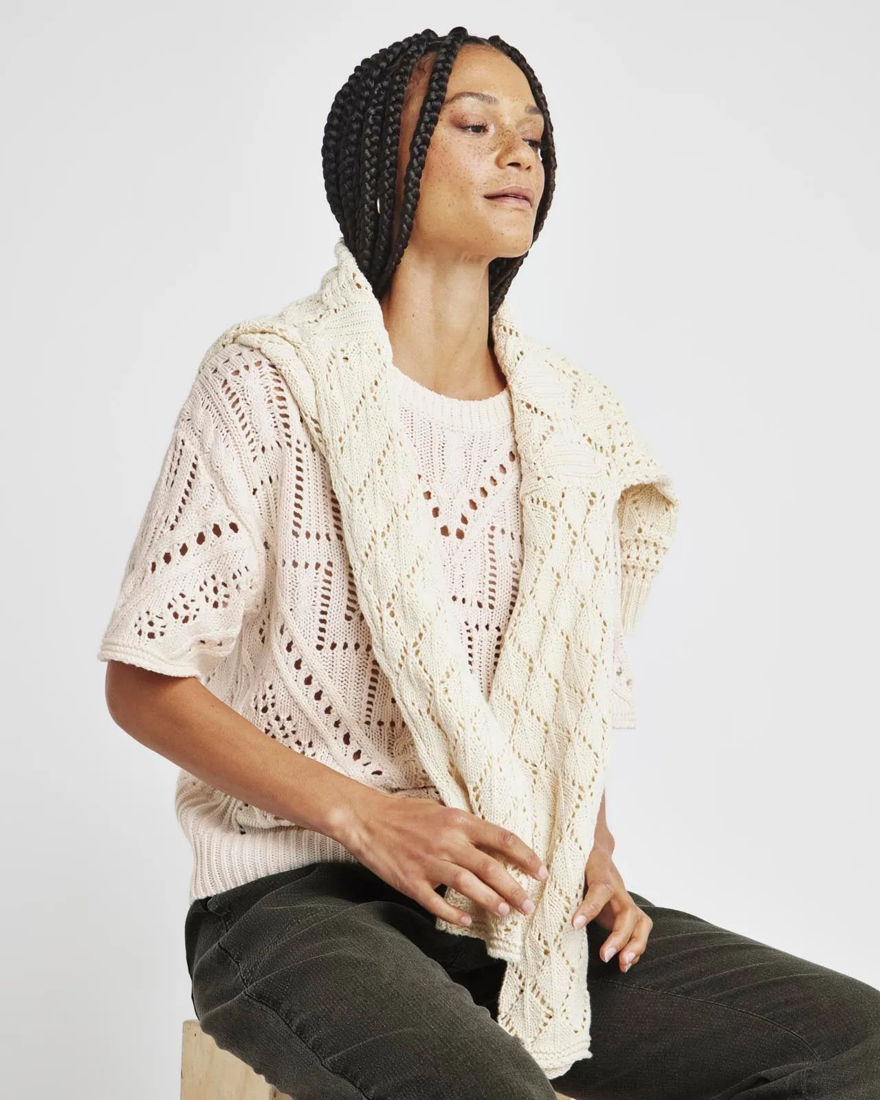 Dominica Short Sleeve Sweater sold by Splendid product image thumbnail 4