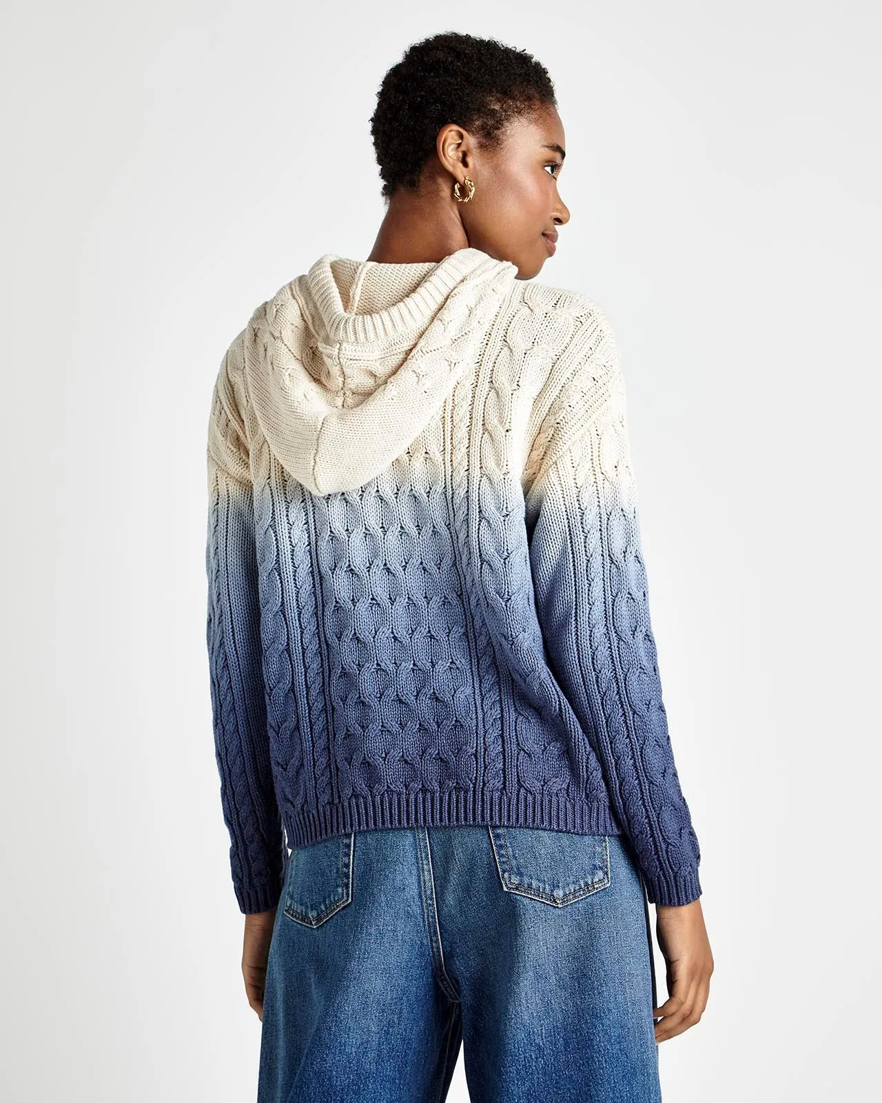Dip Dye Cable Hooded Sweater sold by Splendid product image thumbnail 4