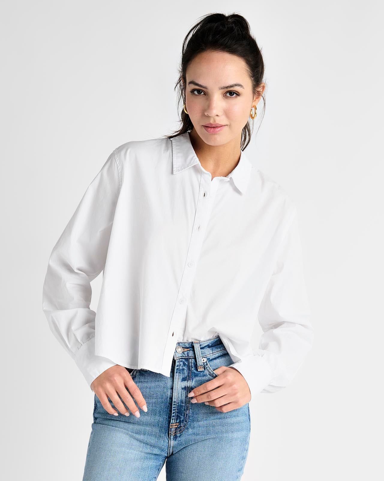 Cropped Poplin Button Down sold by Splendid product image thumbnail 3