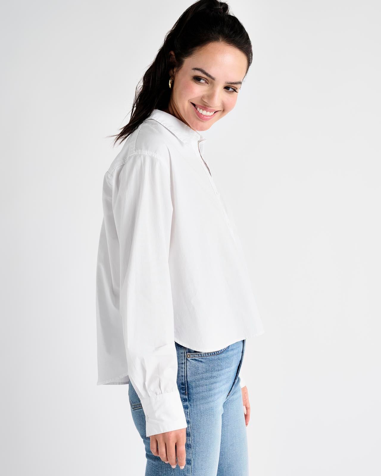 Cropped Poplin Button Down sold by Splendid product image thumbnail 4