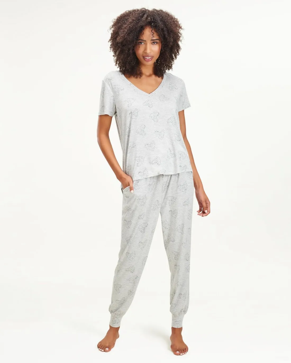 Stay Home V-Neck Jogger Set sold by Splendid