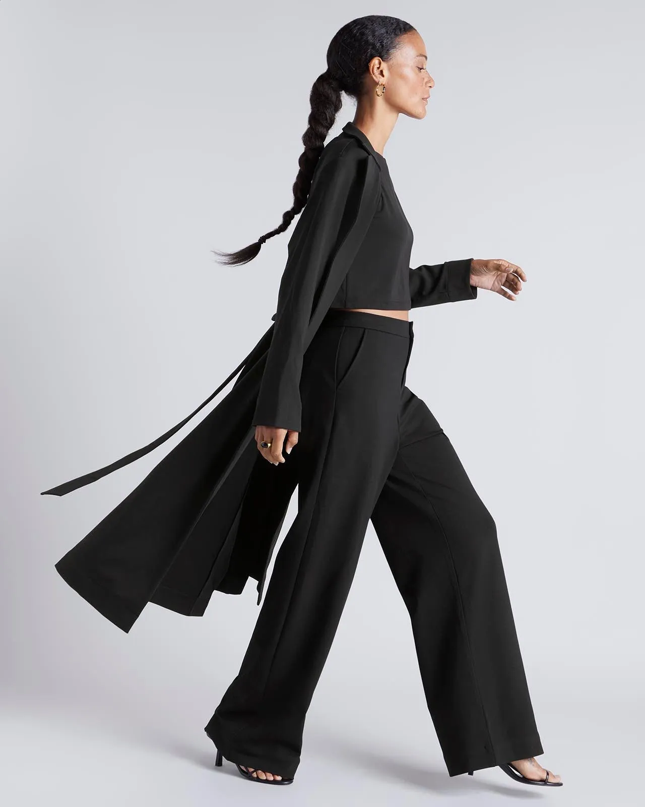 Kate Young x Splendid Wool Blend Wrap Coat sold by Splendid product image thumbnail 4