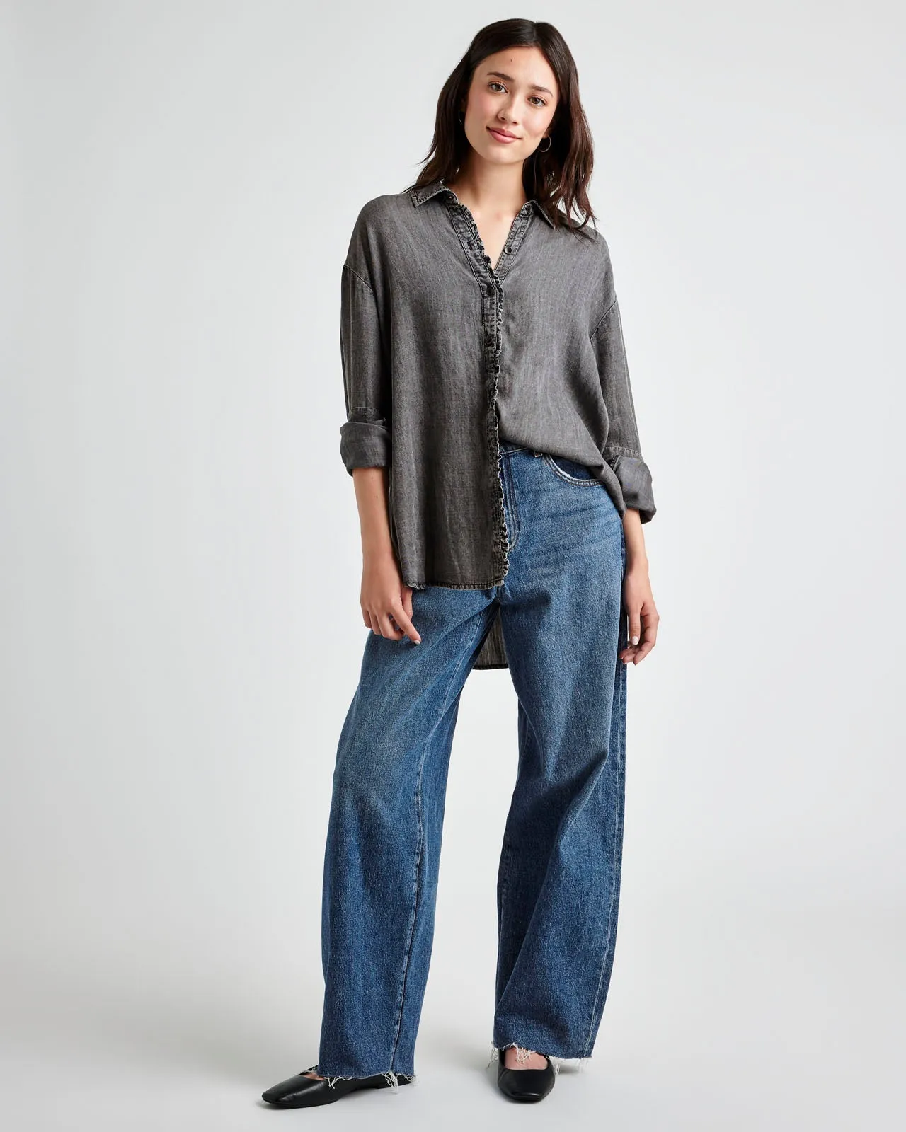 Macie Black Indigo Button Down sold by Splendid product image thumbnail 4