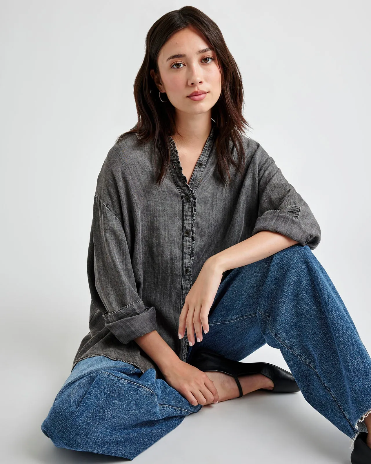 Macie Black Indigo Button Down sold by Splendid product image thumbnail 2